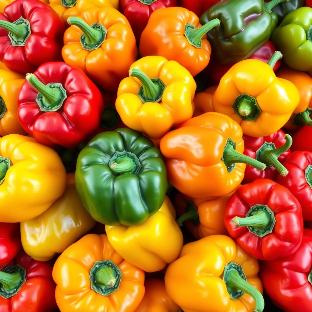 Mixed colored bell peppers